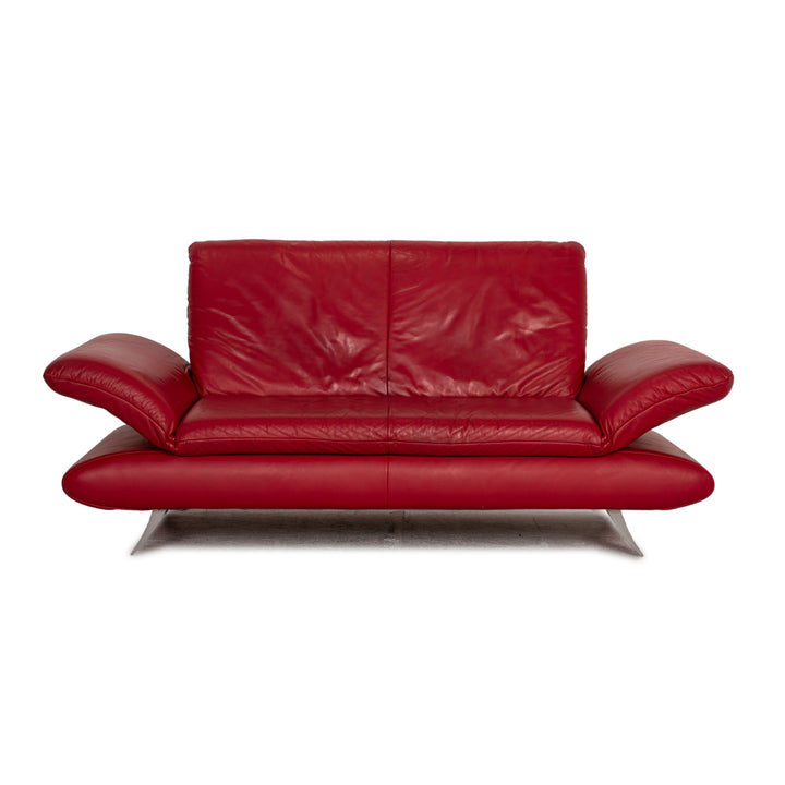 Koinor Rossini Leather Two Seater Red Sofa Couch Function