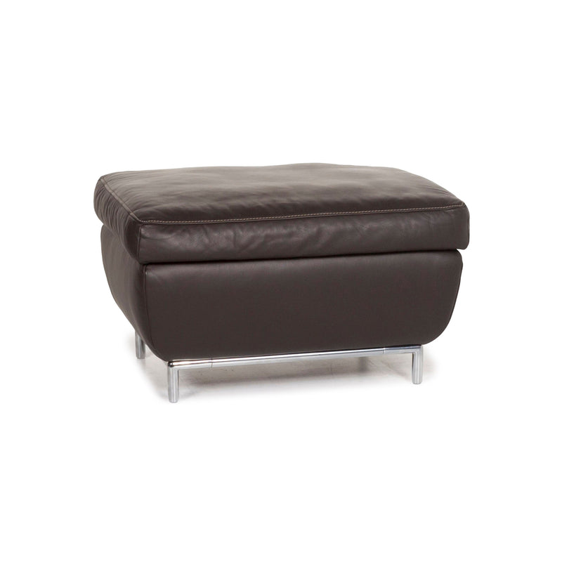 Koinor Roxanne Braun Leder Hocker Braun Dunkelbraun 