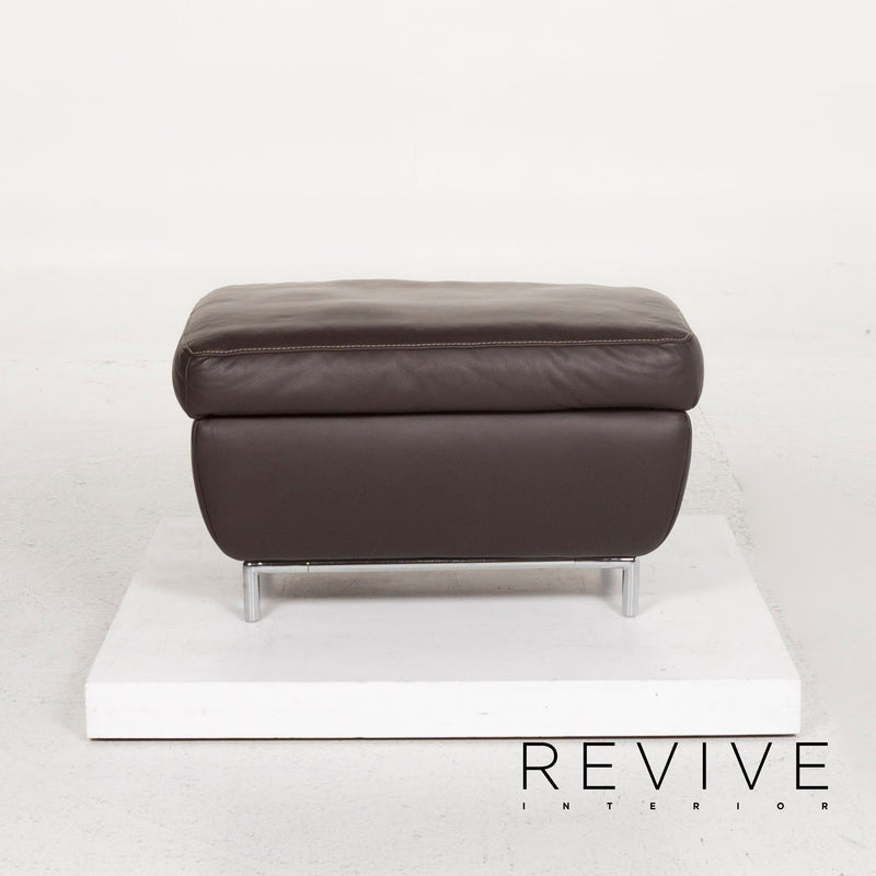 Koinor Roxanne Braun Leder Hocker Braun Dunkelbraun 