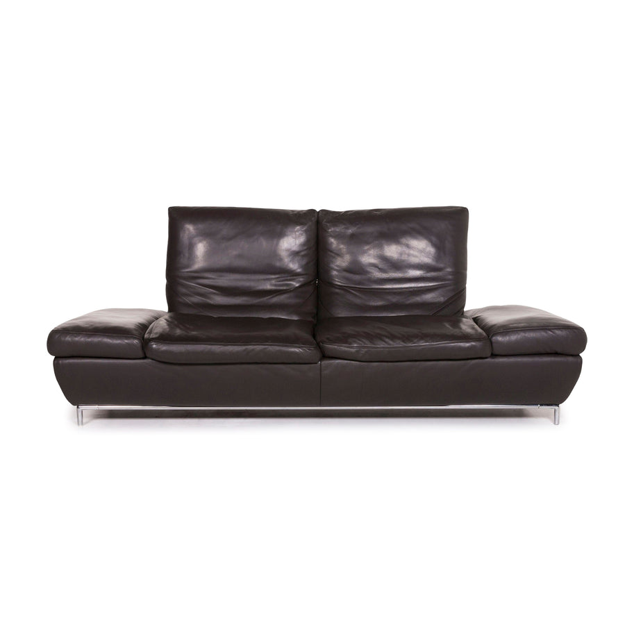 Koinor Roxanne Leather Sofa Brown Dark Brown Two Seater Feature #12323