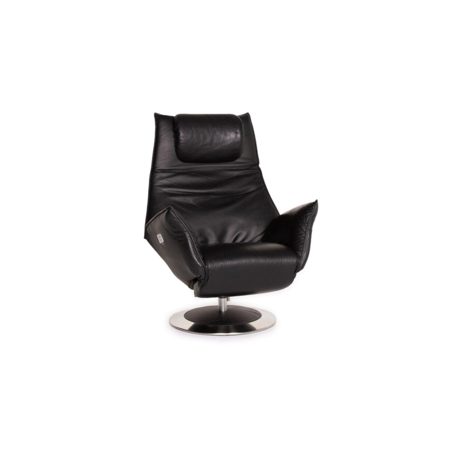 Koinor Safira Leather Armchair Black Relax function electric #14013