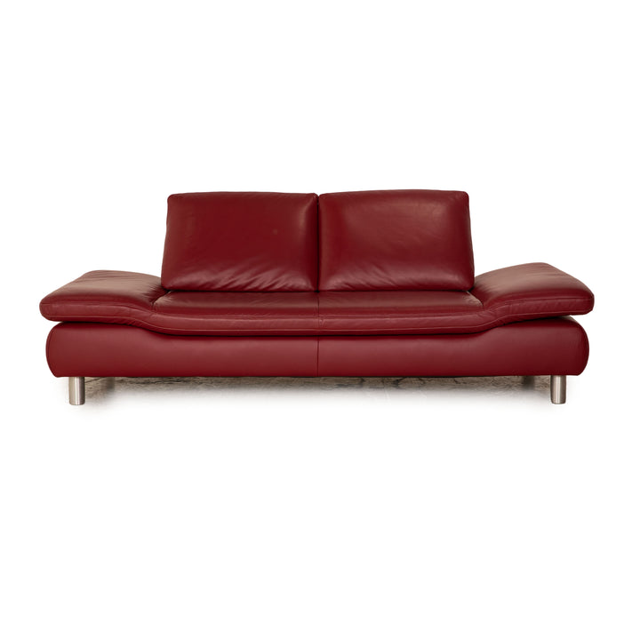 Koinor Vacanza Leder Zweisitzer Rot Sofa Couch Funktion