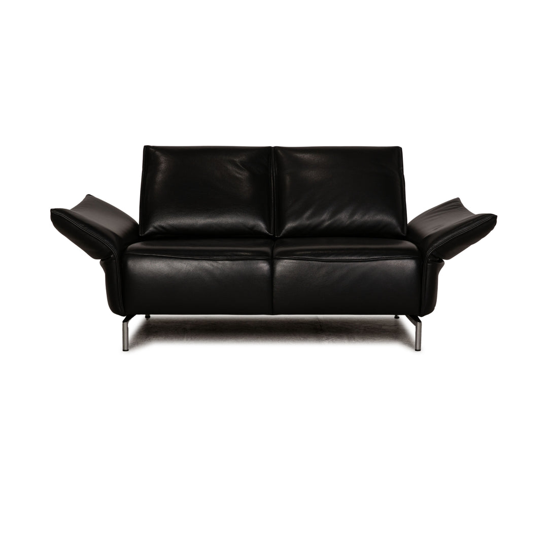 Koinor Vanda Leather Two Seater Black Function Sofa Couch