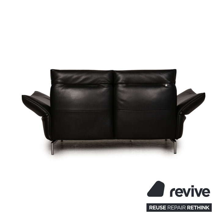 Koinor Vanda Leather Two Seater Black Function Sofa Couch