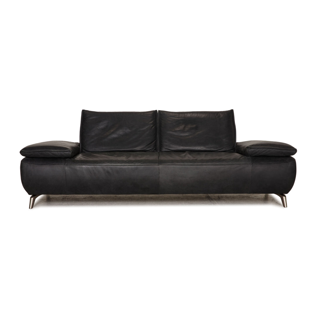 Koinor Vivendo leather sofa anthracite three-seater couch function