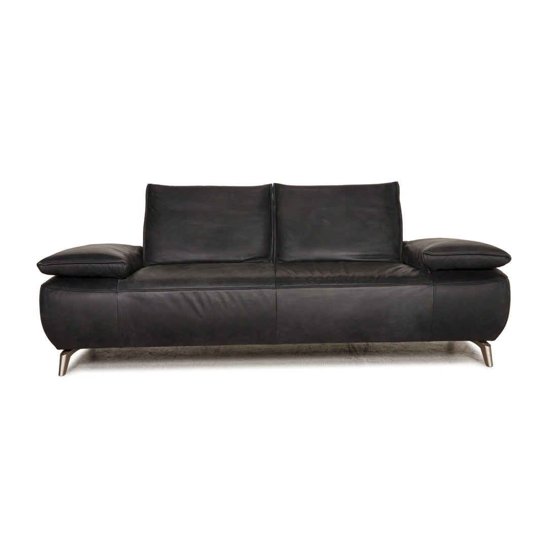 Koinor Vivendo Leder Sofa Anthrazit Zweisitzer Couch Funktion