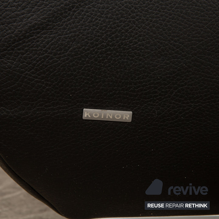 Koinor Volare Leder Dreisitzer Schwarz Sofa Couch manuelle Funktion