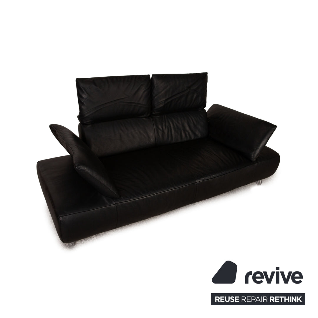 Koinor Volare Leder Dreisitzer Schwarz Sofa Couch