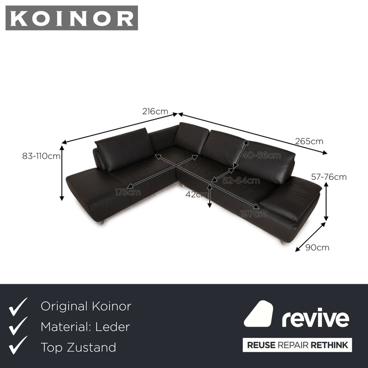 Koinor Volare Leder Ecksofa Anthrazit Sofa Couch