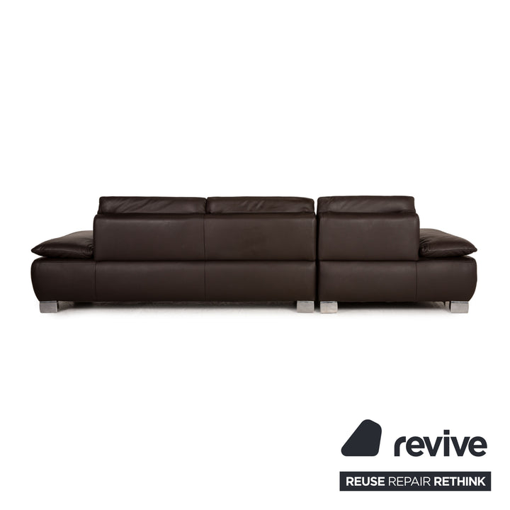 Koinor Volare Leather Corner Sofa Brown Sofa Couch Function