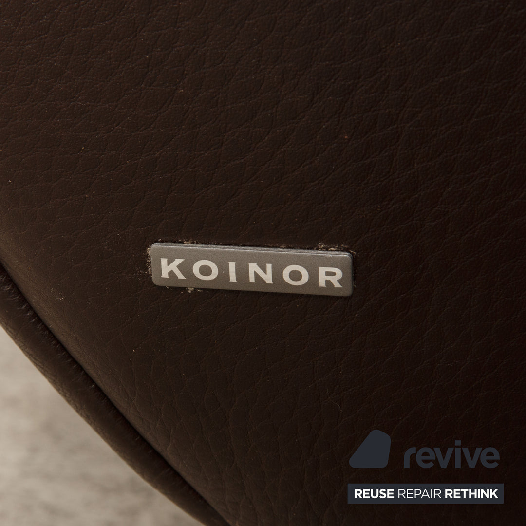 Koinor Volare leather corner sofa brown dark brown sofa couch function recamier left