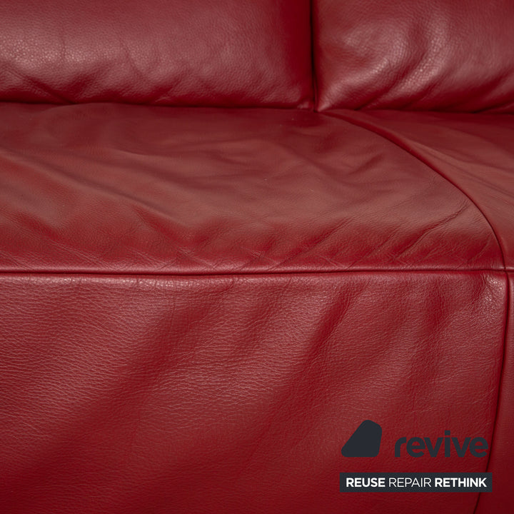 Koinor Volare Leather Corner Sofa Red Manual Function Sofa Couch