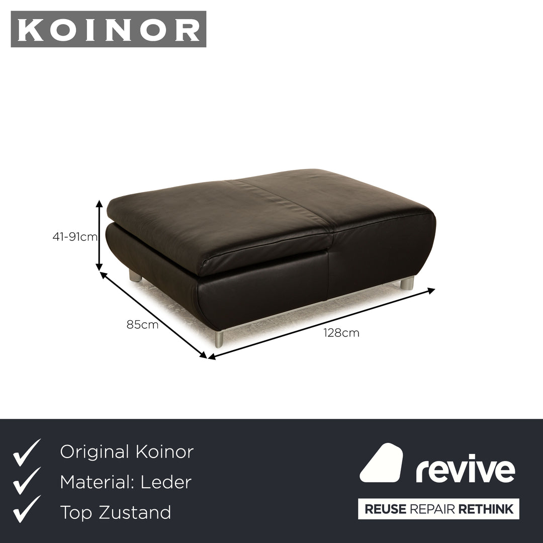 Koinor Volare Leather Stool Black manual function