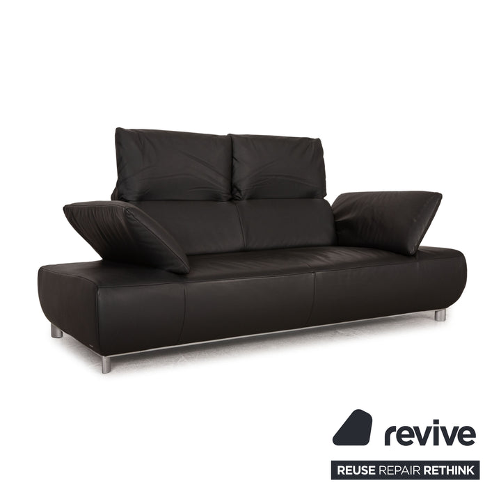 Koinor Volare leather sofa anthracite two-seater couch function