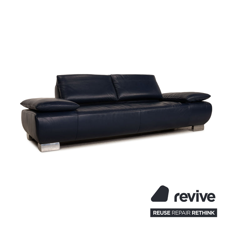 Koinor Volare Leather Sofa Blue Three seater couch function