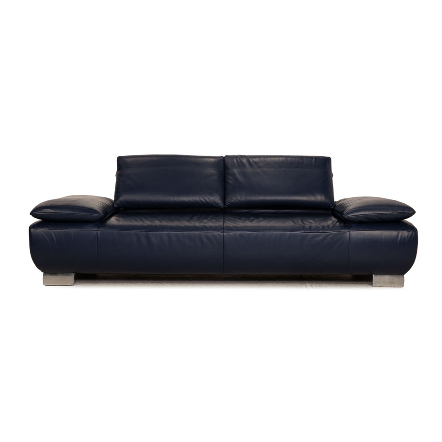 Koinor Volare Leather Sofa Blue Three seater couch function
