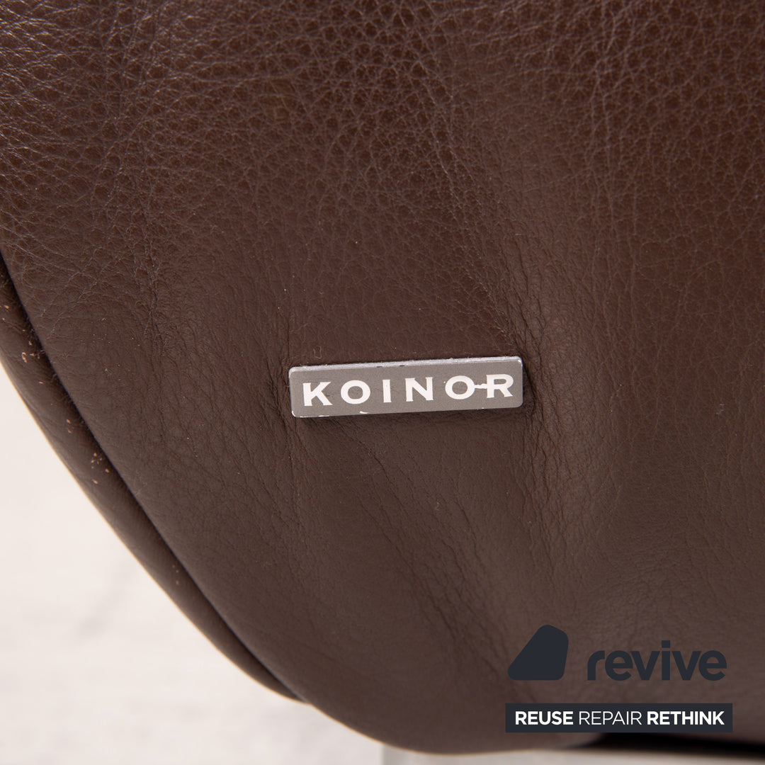 Koinor Volare Leather Sofa Brown Three Seater