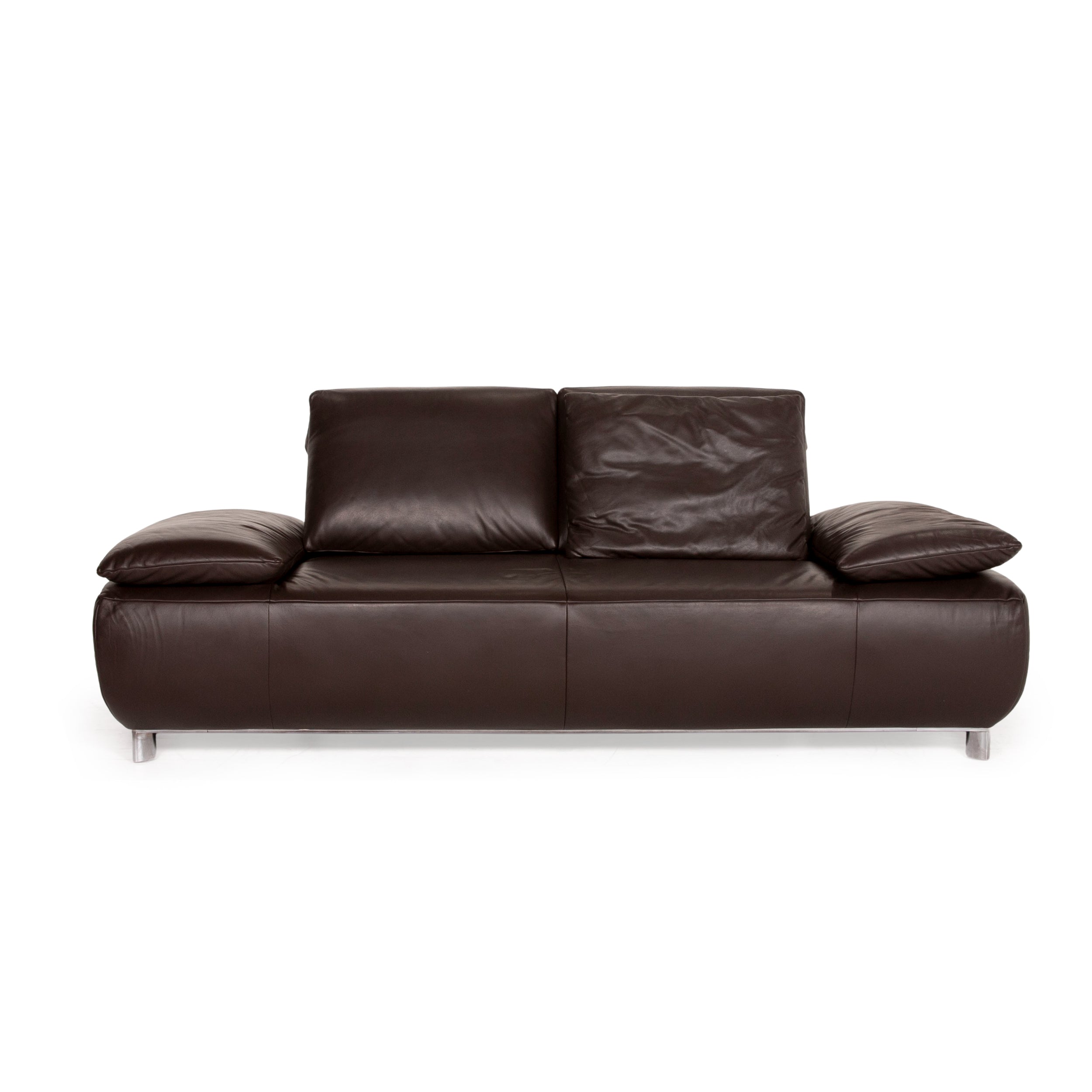 Koinor Volare Leather Sofa Brown Dark Brown Two Seater Function Couch