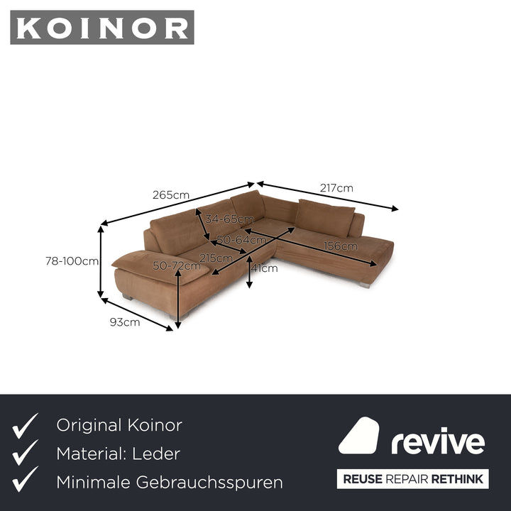 Koinor Volare Stoff Sofa Braun Ecksofa Couch