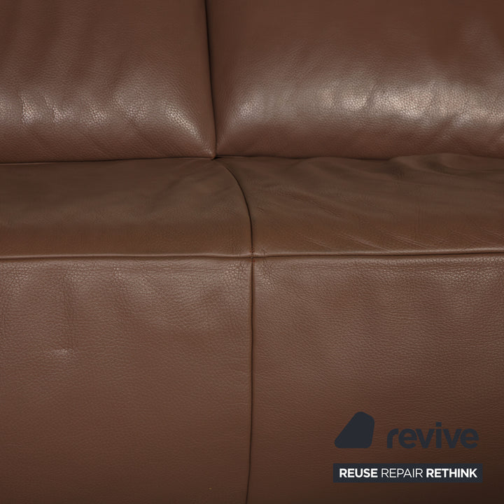 Koinor Volare Leather Sofa Brown Two Seater Couch