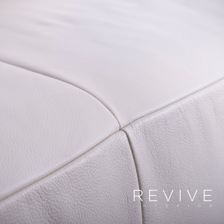 Koinor Volare Leder Sofa Garnitur Creme Weiß Echtleder Dreisitzer Couch Funktion #5946
