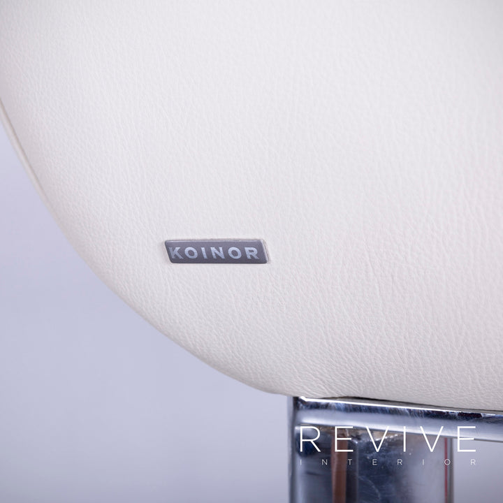 Koinor Volare Leder Sofa Garnitur Creme Weiß Echtleder Dreisitzer Couch Funktion #5946