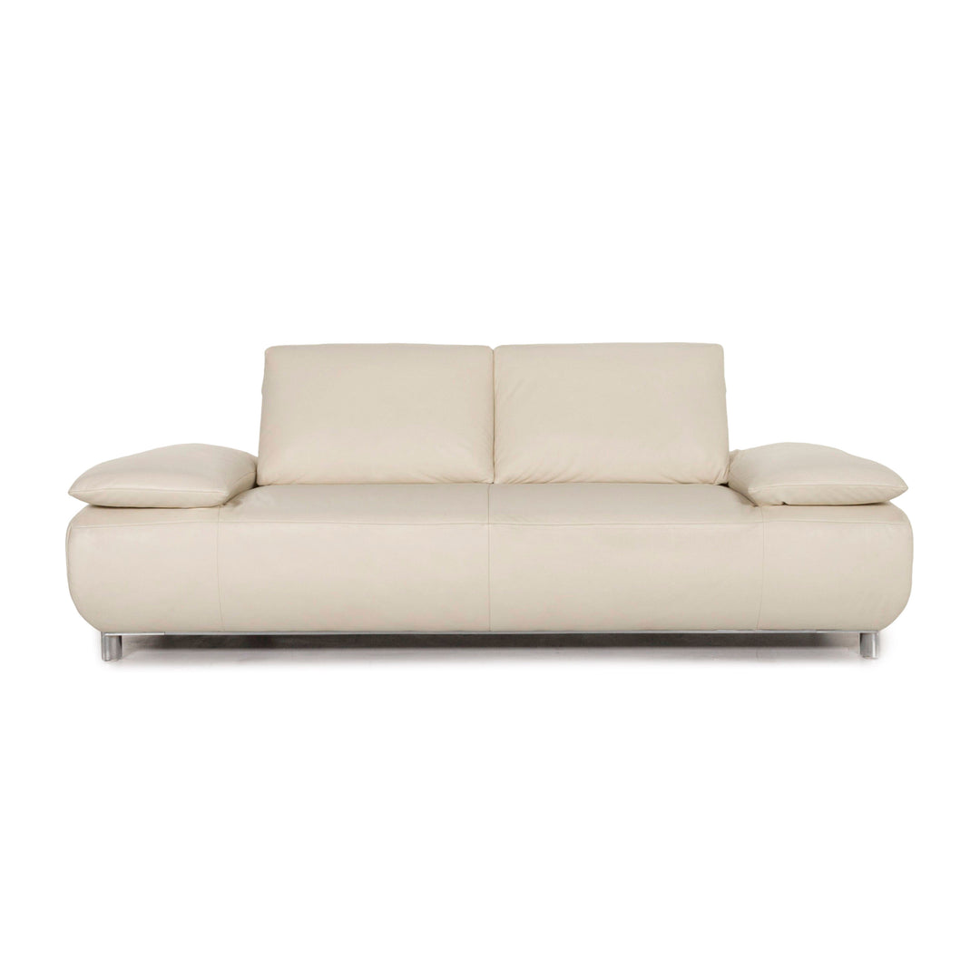 Koinor Volare Leather Sofa Cream Two Seater Function Couch #12782