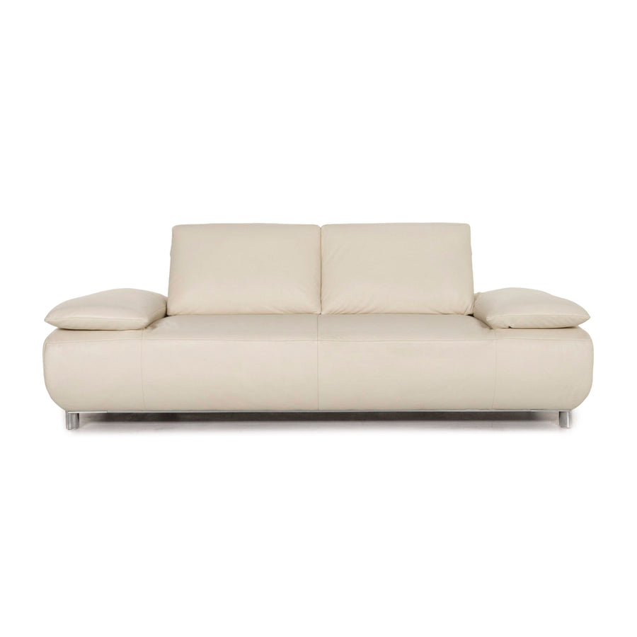 Koinor Volare Leather Sofa Cream Two Seater Function Couch #12782