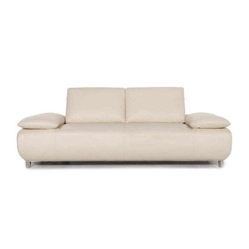 Koinor Volare Leder Sofa Creme Zweisitzer Funktion Couch 