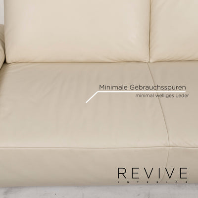 Koinor Volare Leder Sofa Creme Zweisitzer Funktion Couch #12782