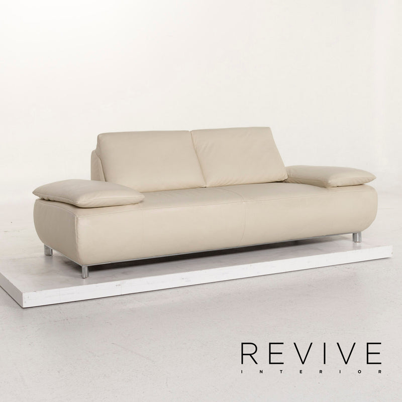 Koinor Volare Leder Sofa Creme Zweisitzer Funktion Couch 
