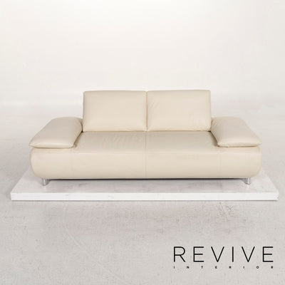 Koinor Volare Leder Sofa Creme Zweisitzer Funktion Couch #12782
