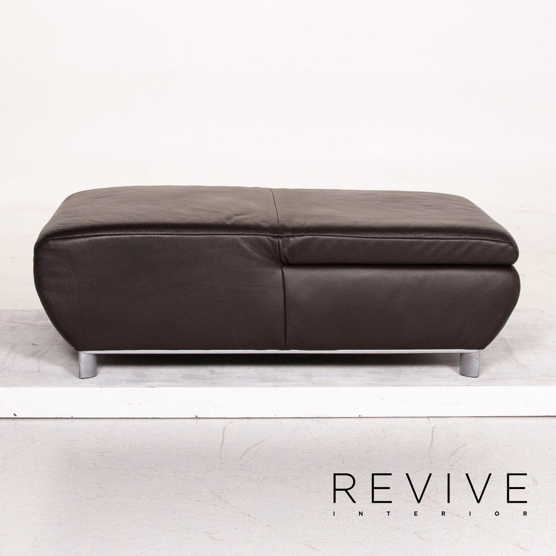 Koinor Volare Leder Sofa Garnitur Braun Dunkelbraun 1x Zweisitzer 1x Hocker #15178