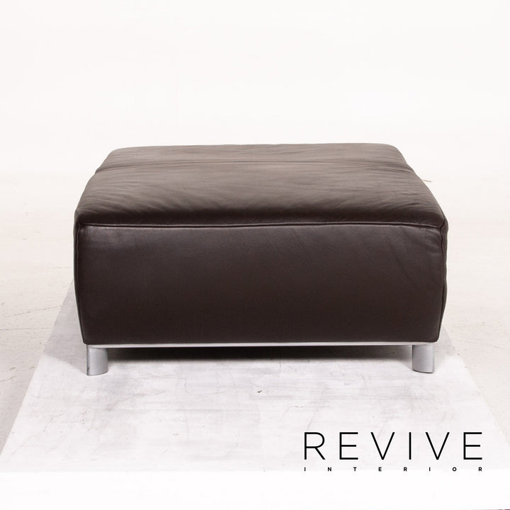 Koinor Volare Leder Sofa Garnitur Braun Dunkelbraun 1x Zweisitzer 1x Hocker #15178