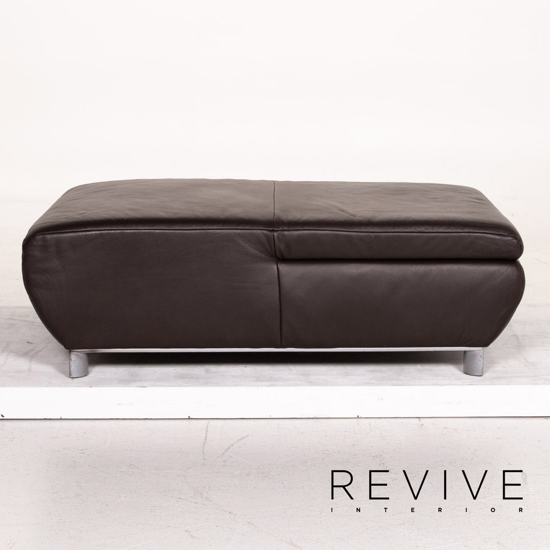 Koinor Volare Leder Sofa Garnitur Braun Dunkelbraun 1x Zweisitzer 1x Hocker #15178