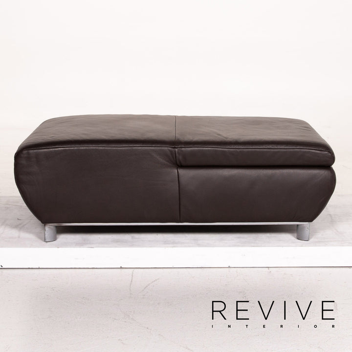 Koinor Volare Leder Sofa Garnitur Braun Dunkelbraun 1x Zweisitzer 1x Hocker #15178