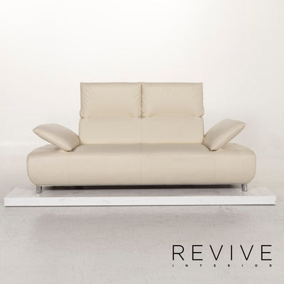 Koinor Volare Leder Sofa Garnitur Creme 1x Dreisitzer 1x Zweisitzer Funktion #12915