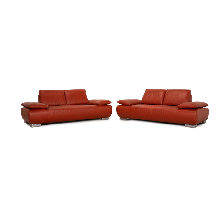 Koinor Volare leather sofa set rust brown two seater couch function