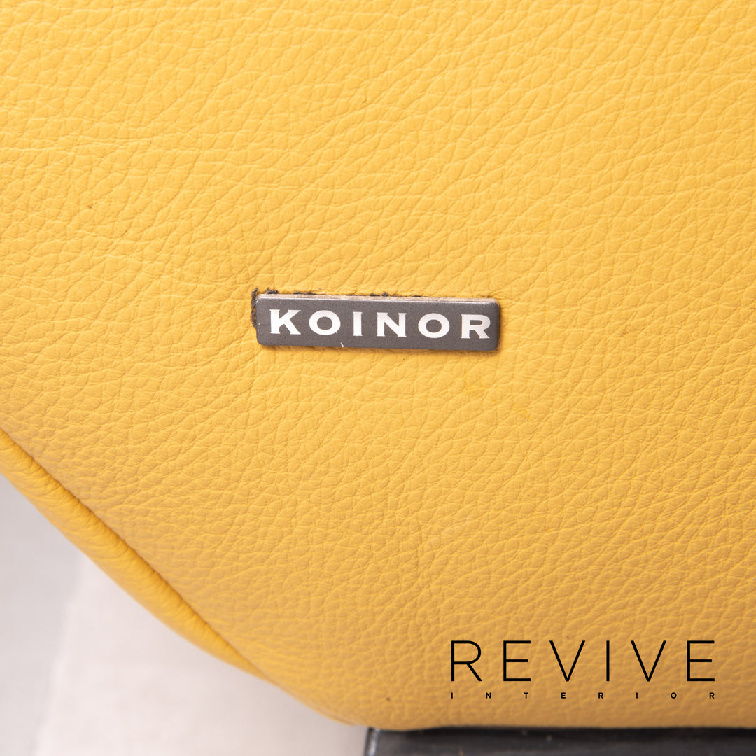 Koinor Volare canapé en cuir jaune trois places fonction canapé #14618