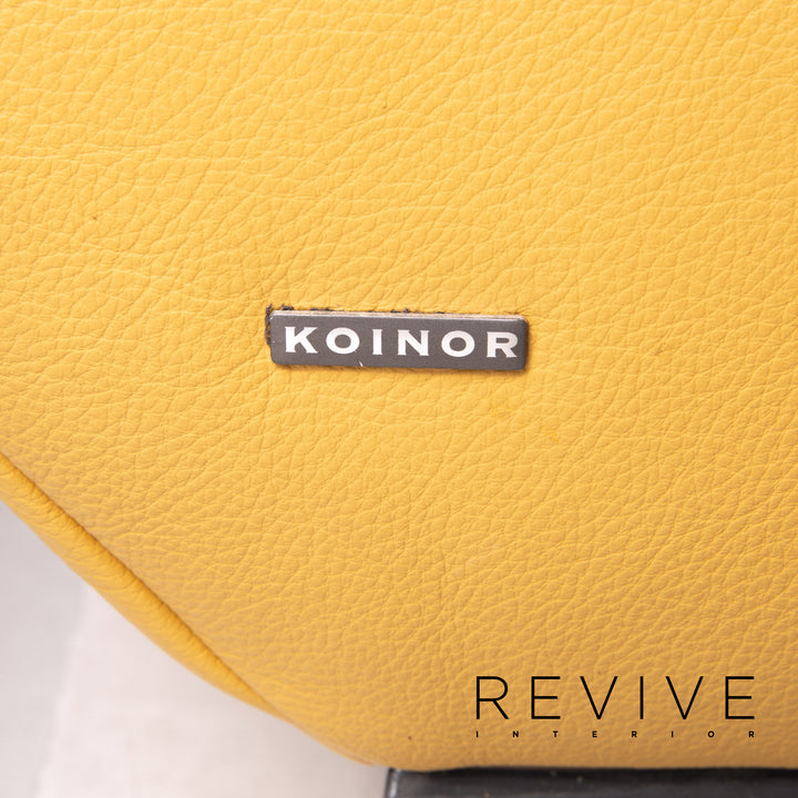 Koinor Volare canapé en cuir jaune trois places fonction canapé #14618
