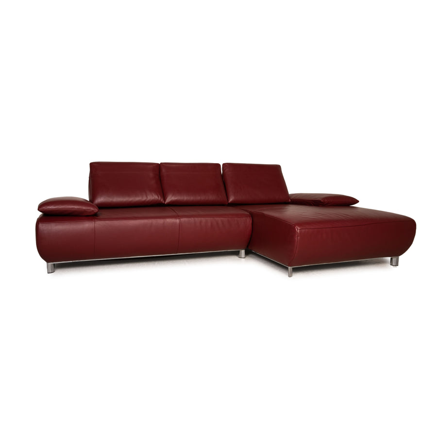 Koinor Volare Leder Sofa Rot Ecksofa Couch Funktion