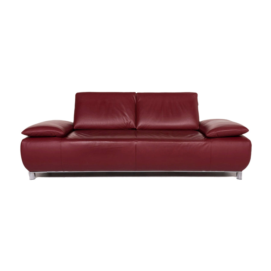 Koinor Volare Leder Sofa Rot Zweisitzer Funktion Couch #12000