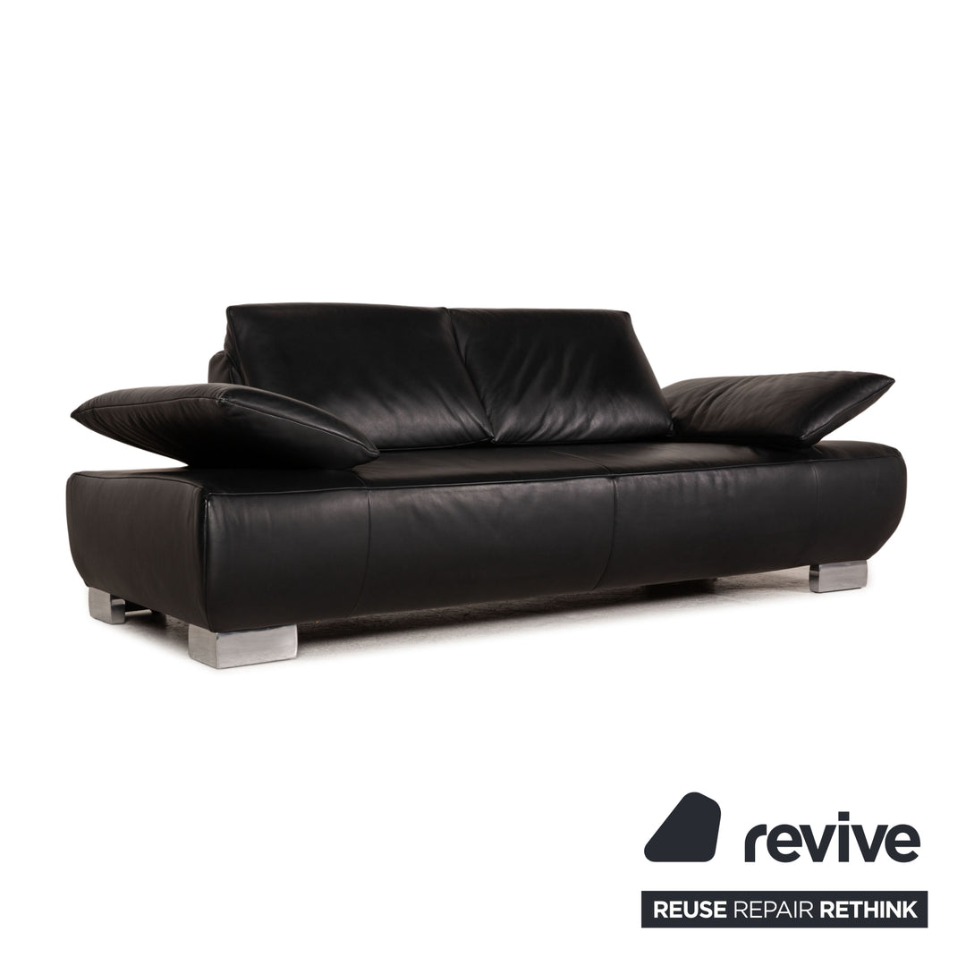 Koinor Volare Leather Sofa Black Two seater couch feature