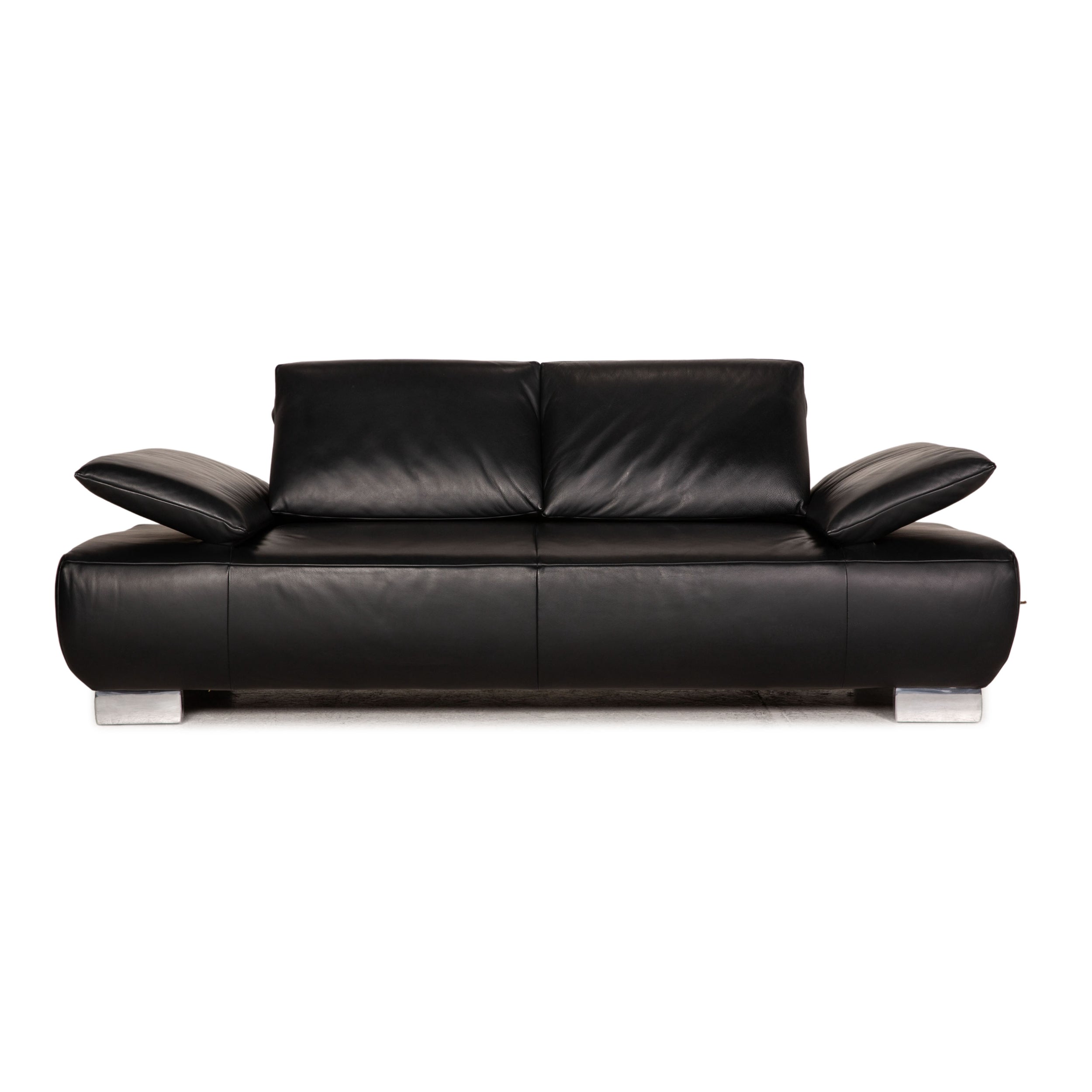 Koinor Volare Leder Sofa Schwarz Zweisitzer Couch Funktion