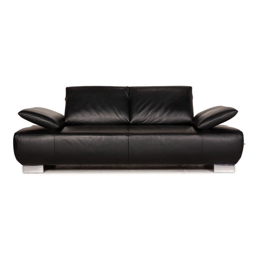 Koinor Volare Leather Sofa Black Two seater couch feature