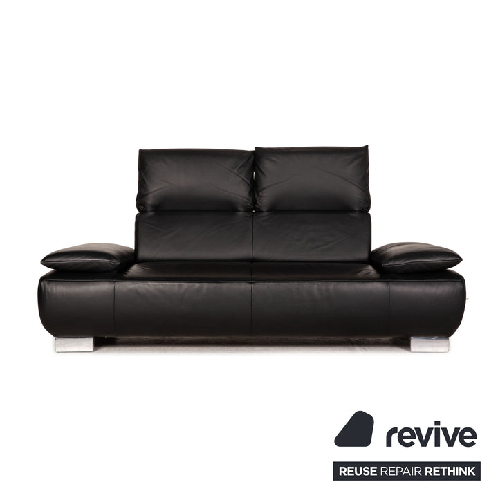 Koinor Volare Leather Sofa Black Two seater couch feature