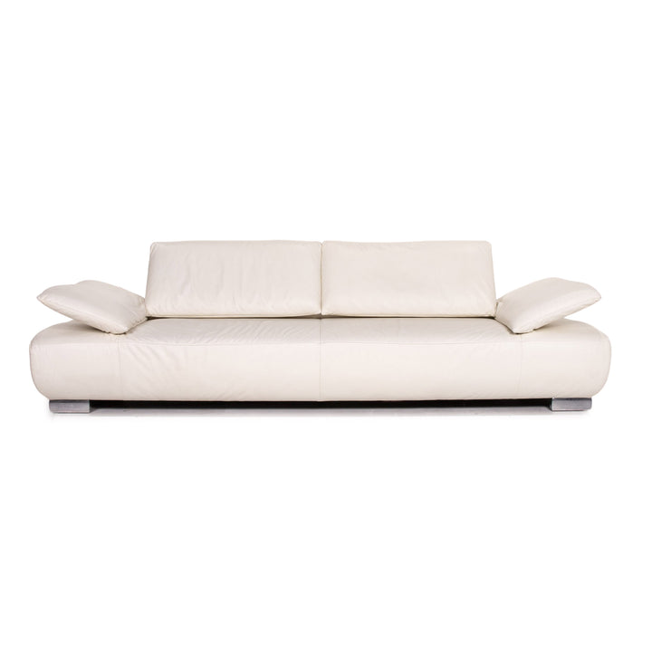 Koinor Volare Leder Sofa Weiß Dreisitzer Funktion Couch #13668