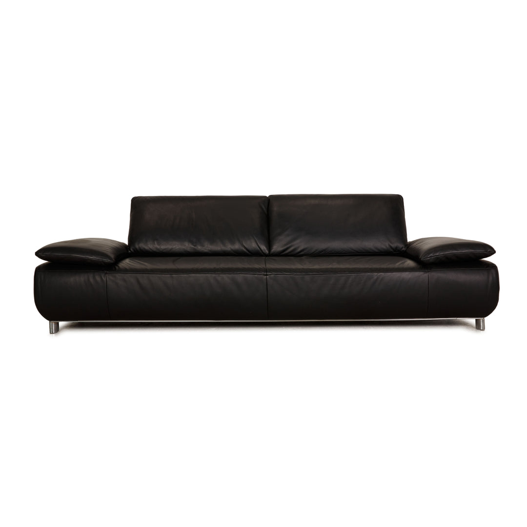 Koinor Volare Leder Viersitzer Schwarz Sofa Couch