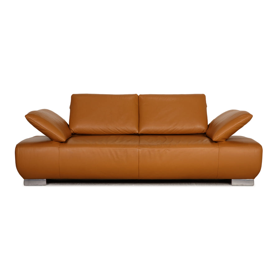 Koinor Volare Leather Two Seater Beige Sofa Couch Function