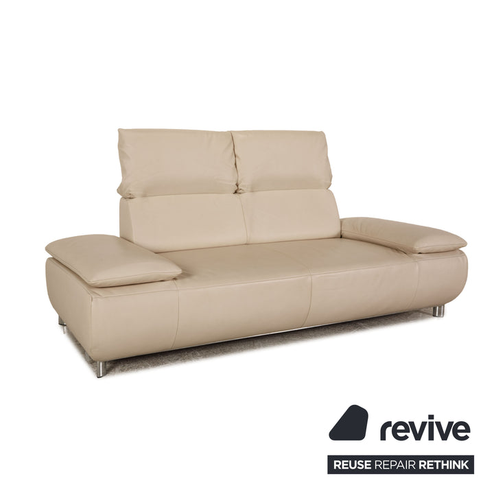 Koinor Volare Leder Zweisitzer Creme Sofa Couch Funktion